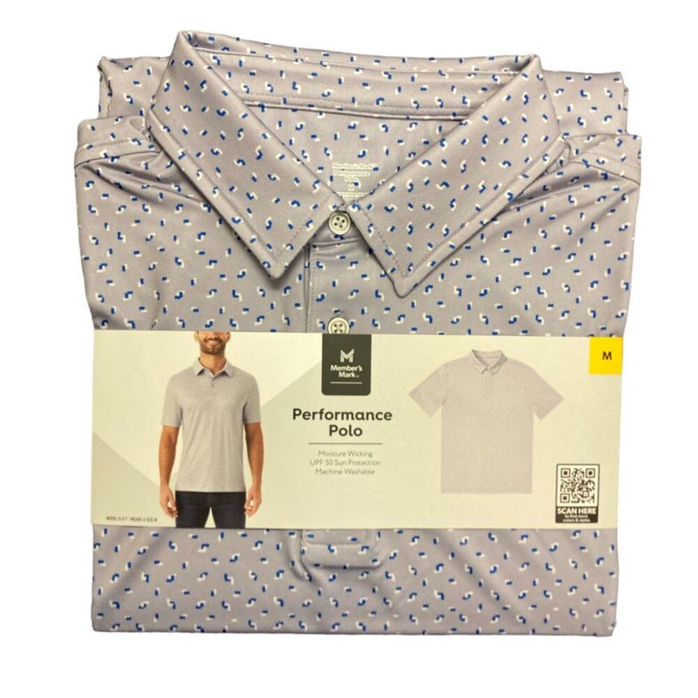 Mad Dash Soft Silver - Member's Mark Men's Short Sleeve Moisture Wicking Perform